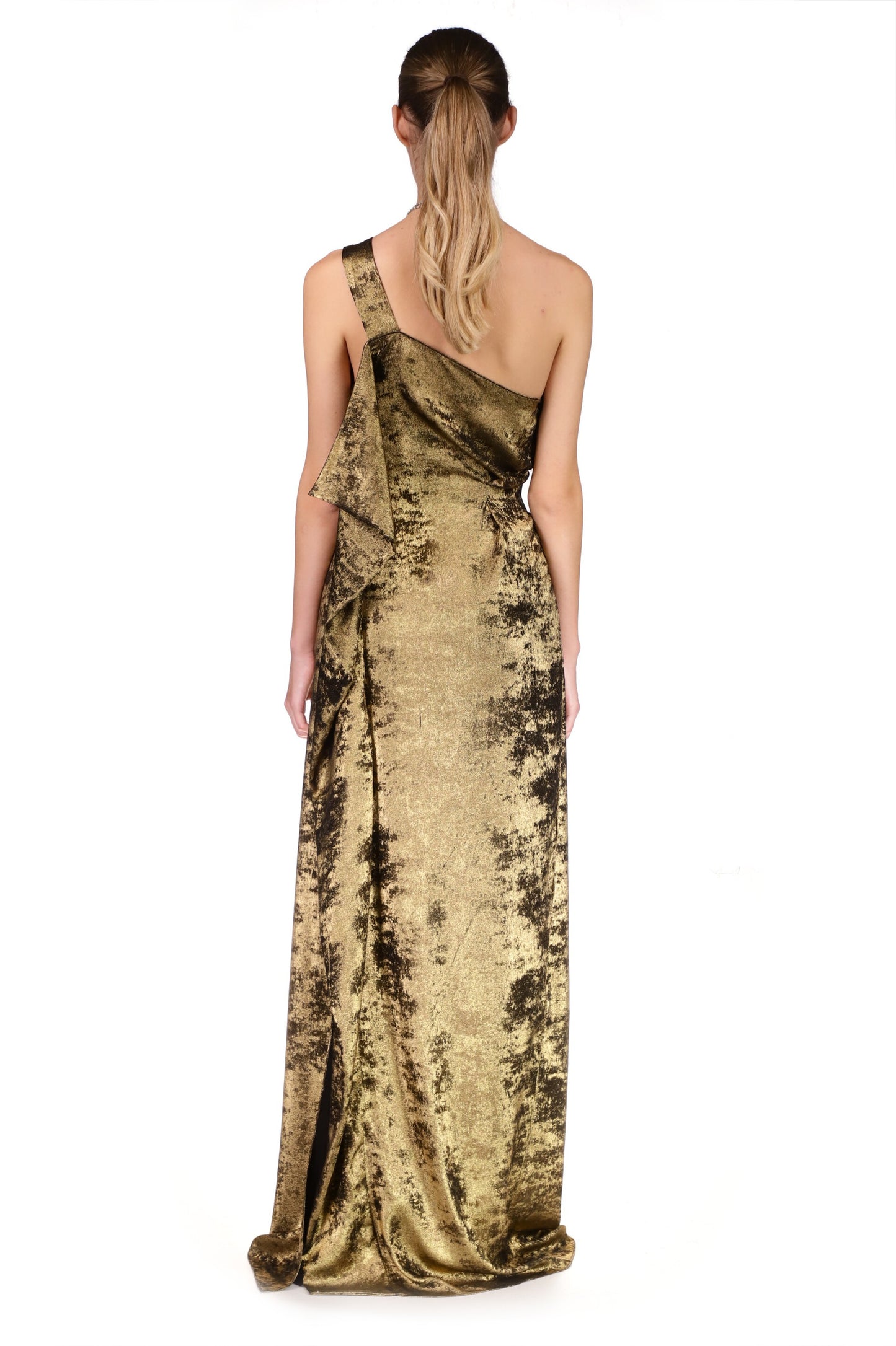 'PYRITE' ONE SHOULDER GOWN - DRESSES - Libertine