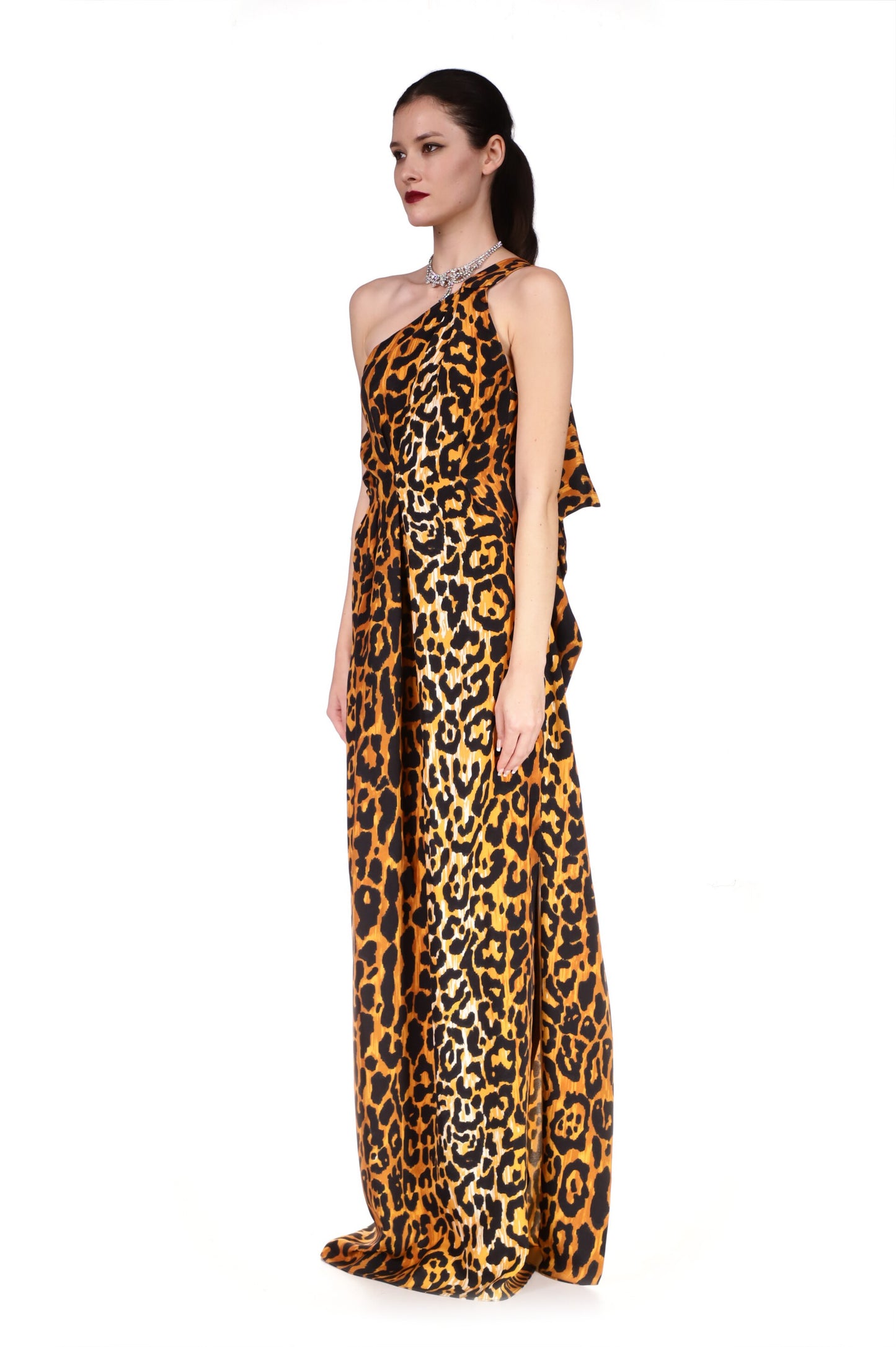 'LEOPARDO' ONE SHOULDER GOWN - DRESSES - Libertine