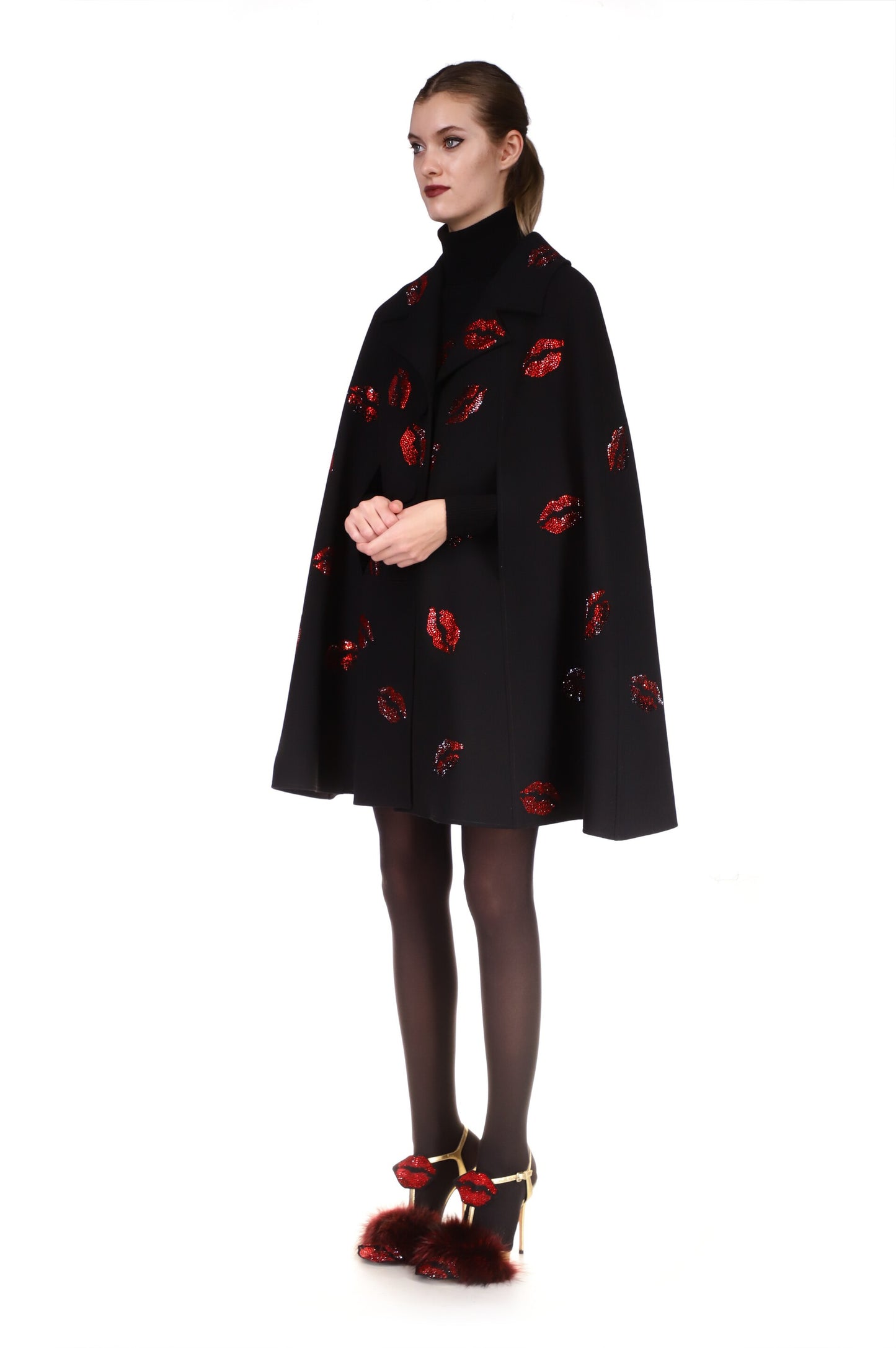 'BISOU' CRYSTAL SHORTIE CAPE - BLAZERS - Libertine