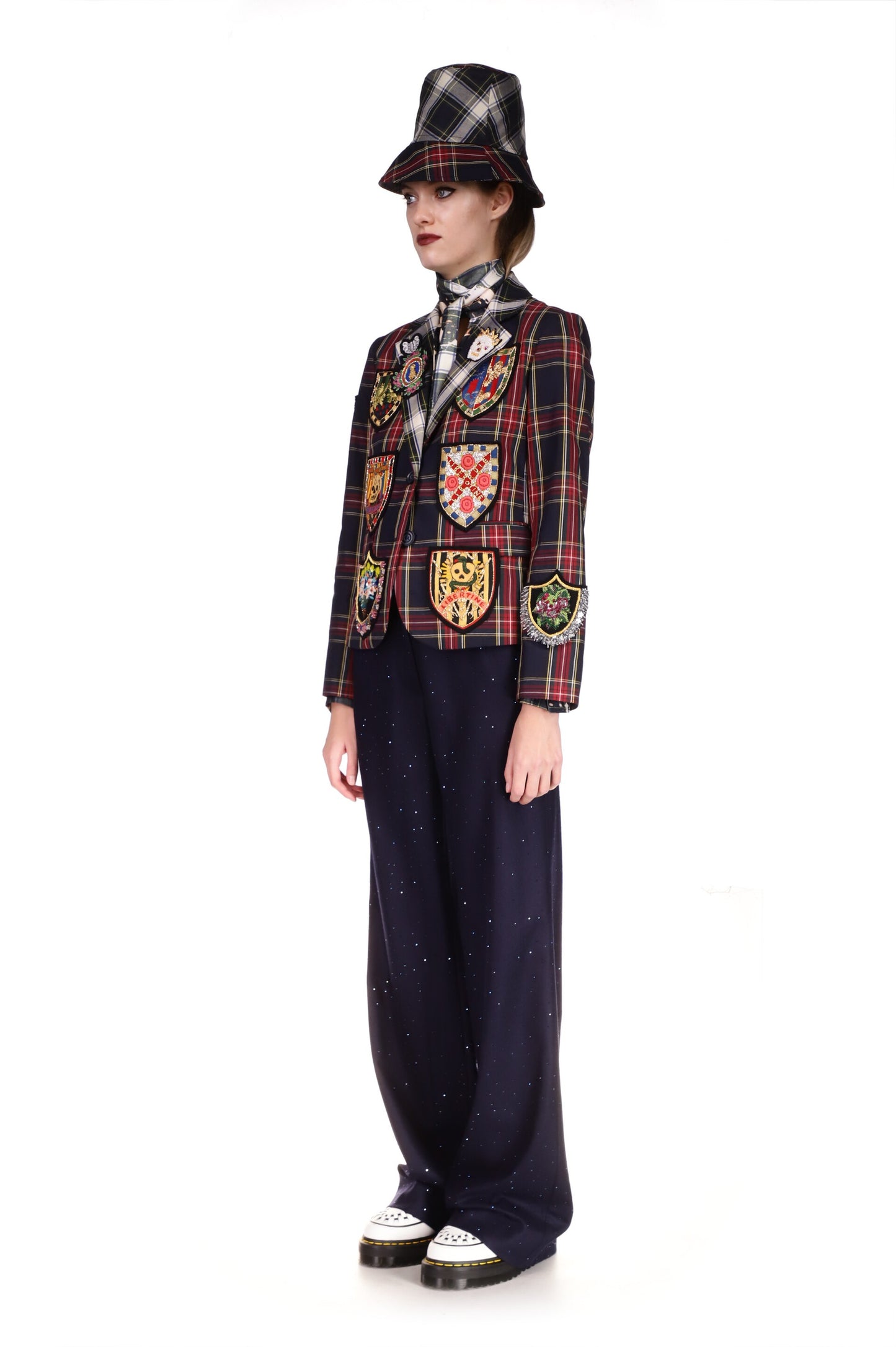 'STARDUST' NAVY WIDE LEG TROUSERS - PANTS - Libertine