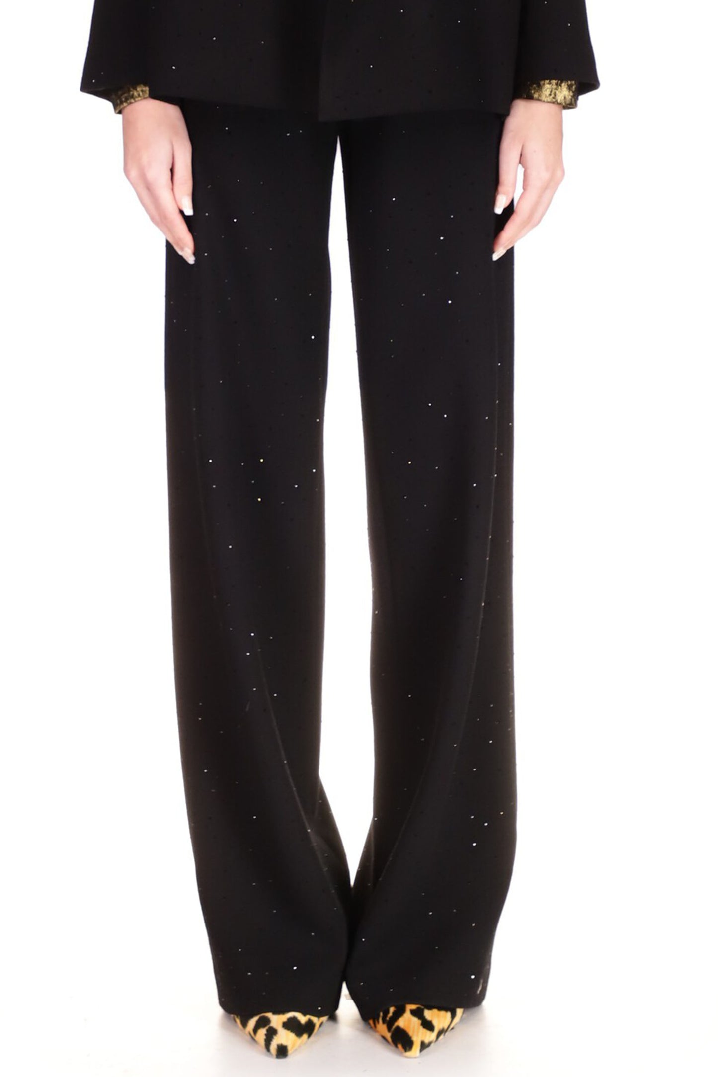 'STARDUST' WIDE LEG BLACK PANTS - PANTS - Libertine