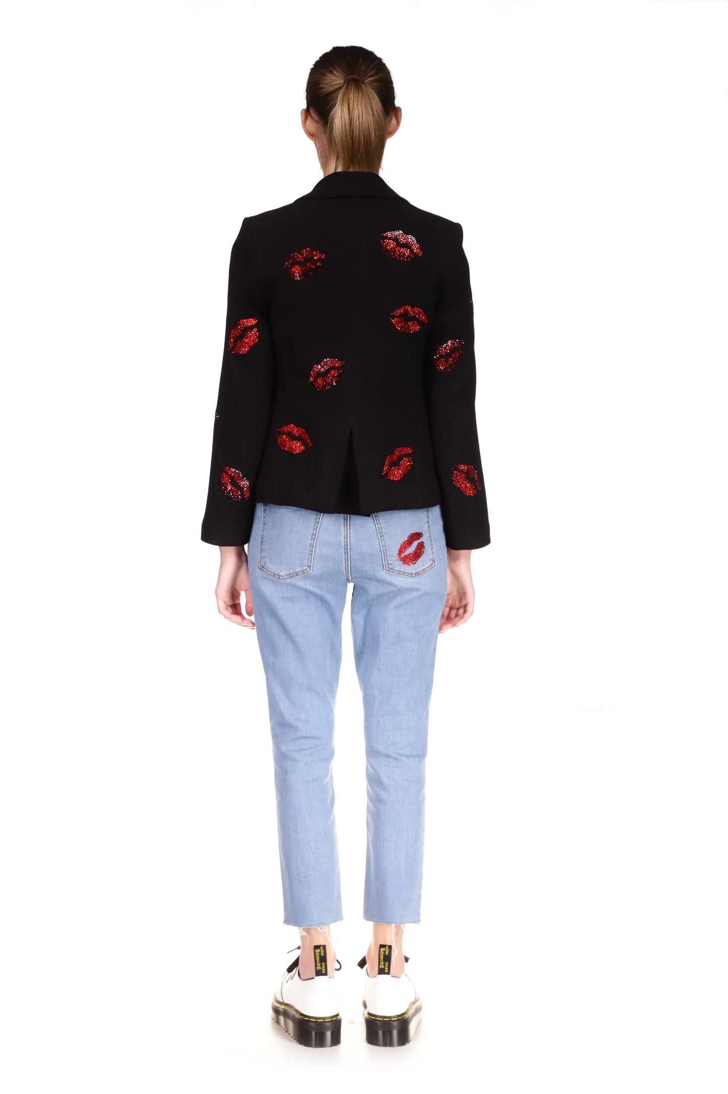 'BISOU' CRYSTAL LONG SLEEVE BLAZER - BLAZERS - Libertine