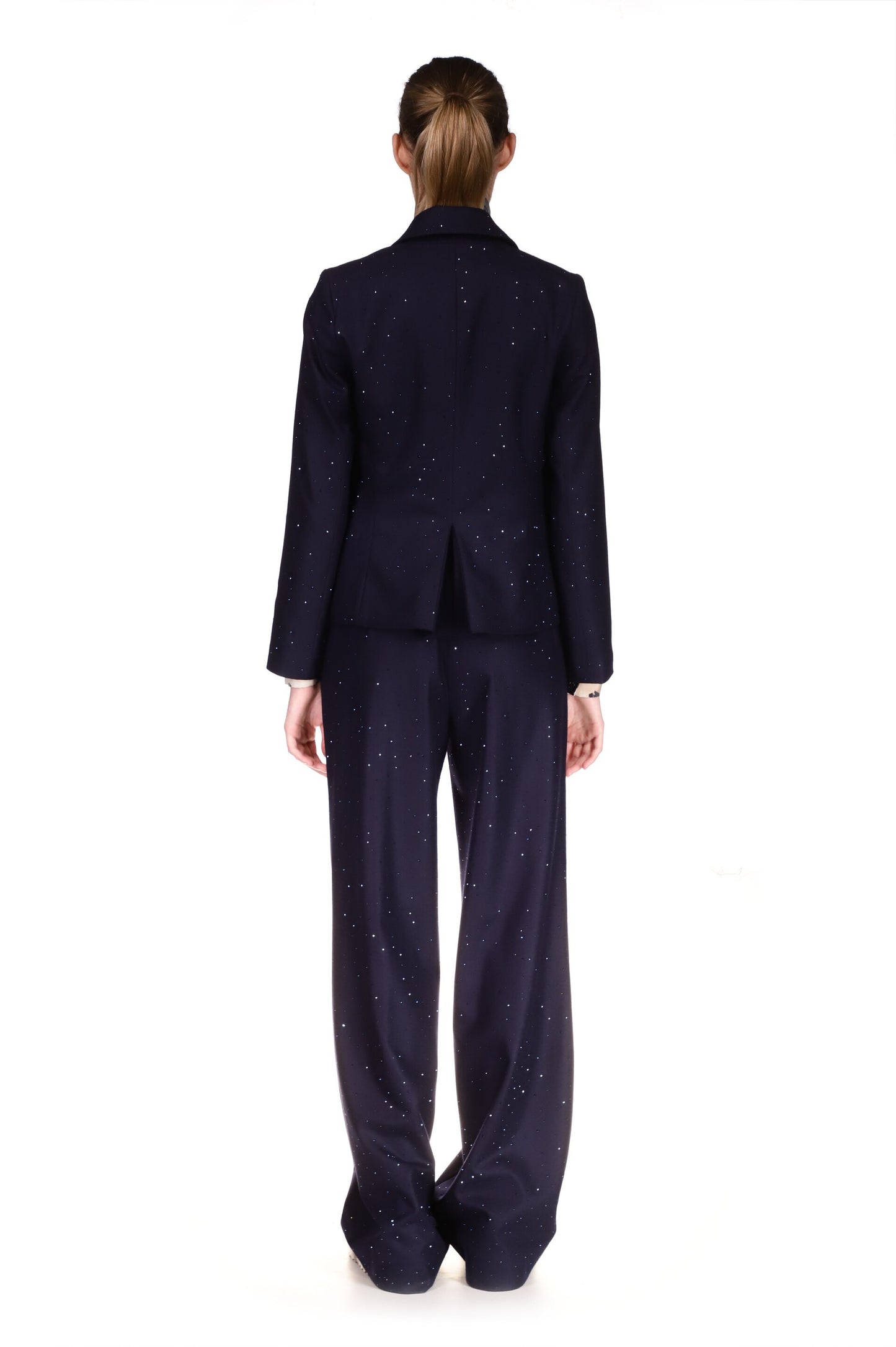 'STARDUST' NAVY LONG SLEEVE SHORT JACKET - BLAZERS - Libertine