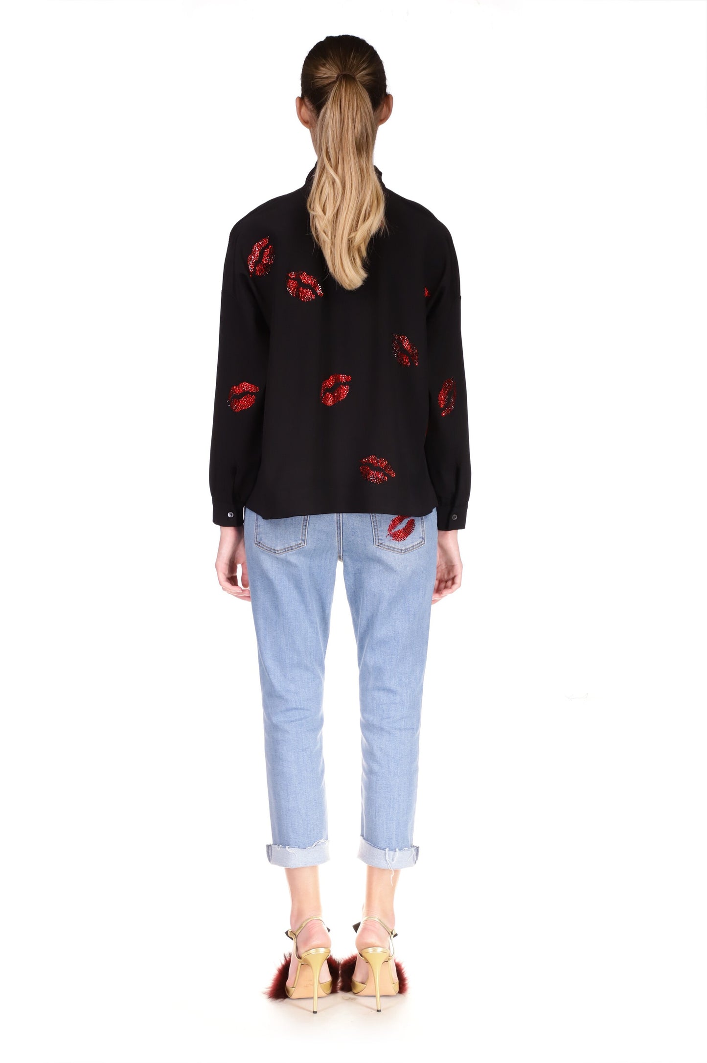 'BISOU' CRYSTAL TIE BLOUSE - TOPS - Libertine