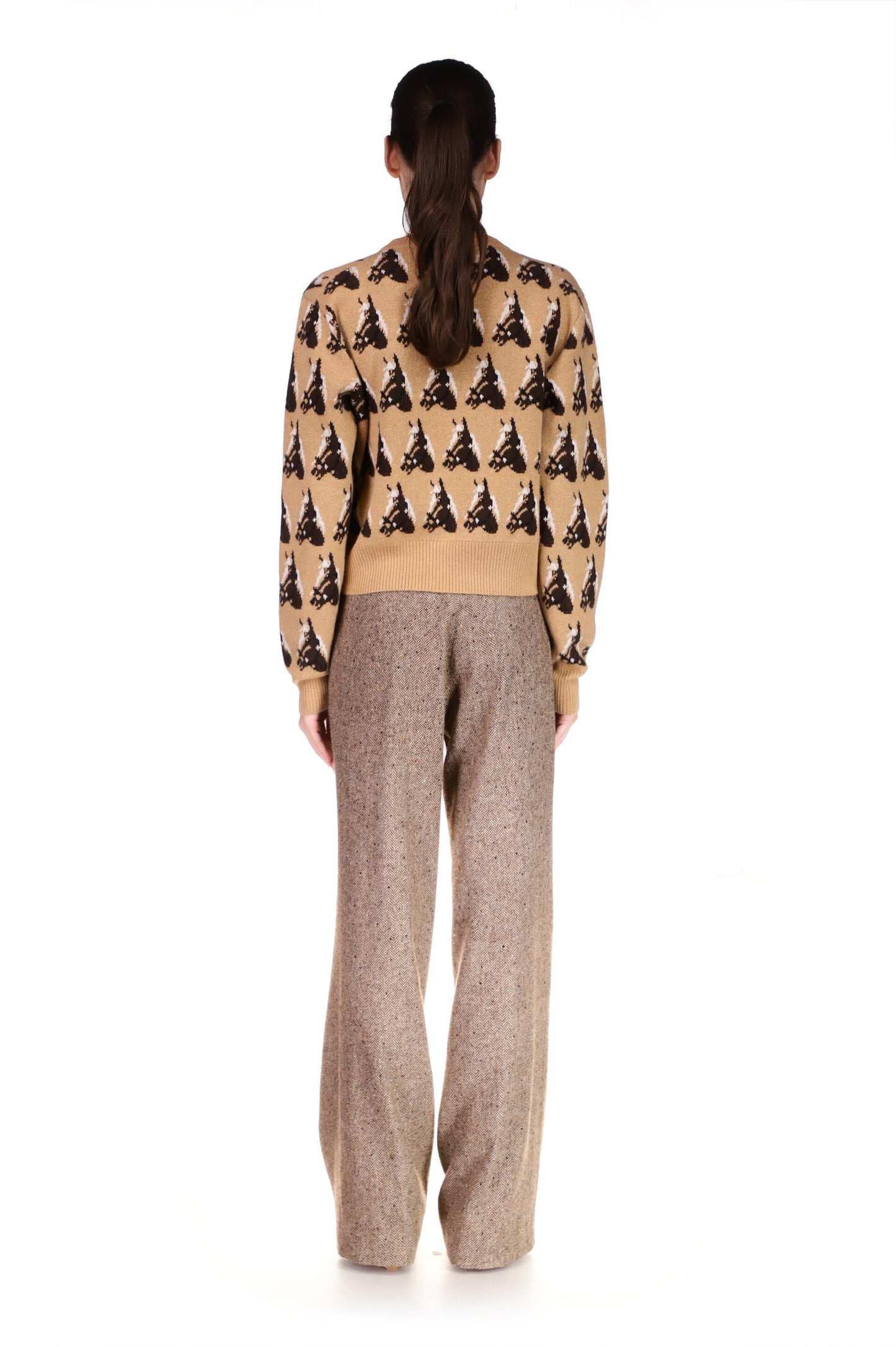 'VERY HORSEY' SHRUNKEN PULLOVER SWEATER - SWEATERS - Libertine