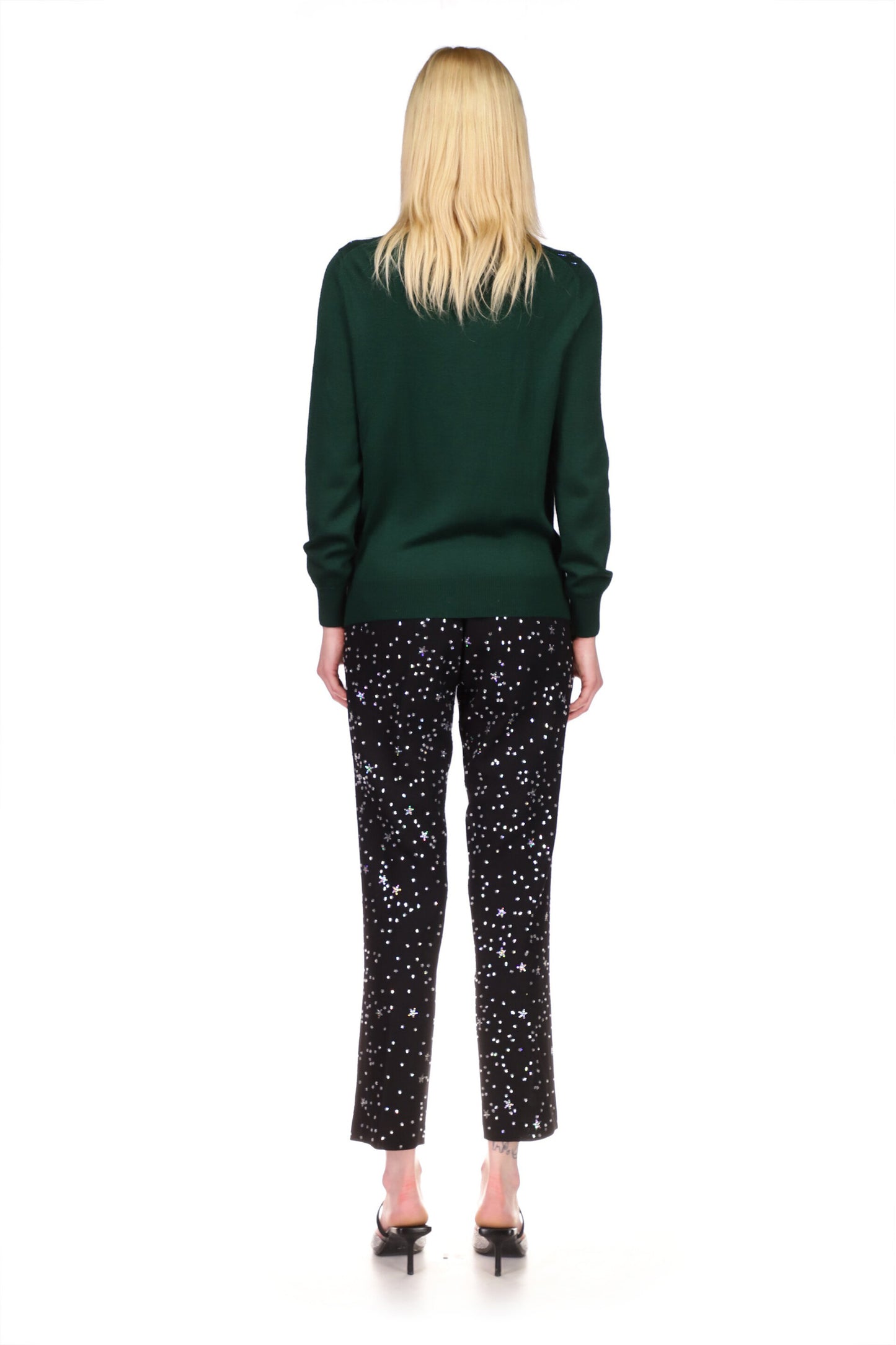 'OIL SLICK' FOREST GREEN CARDIGAN - CARDIGANS - Libertine