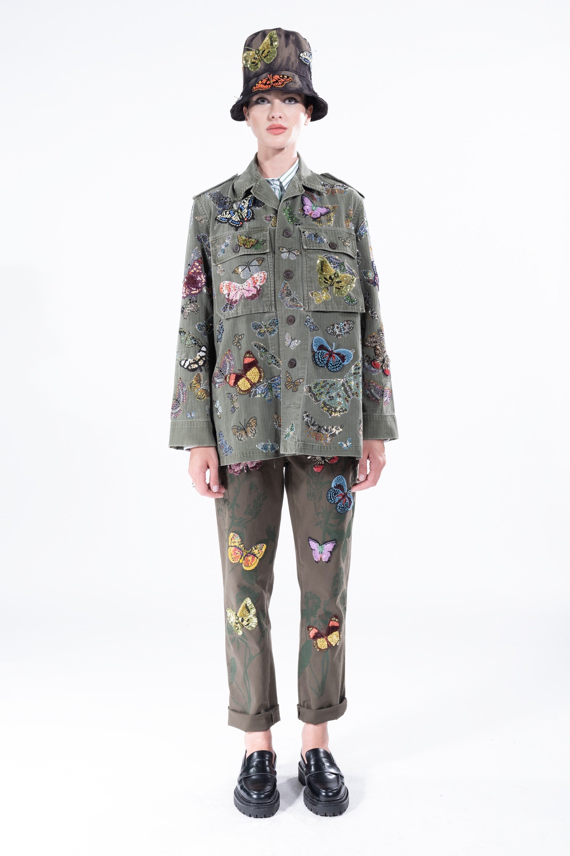 'Millions of Butterflies' Vintage French Military Jacket