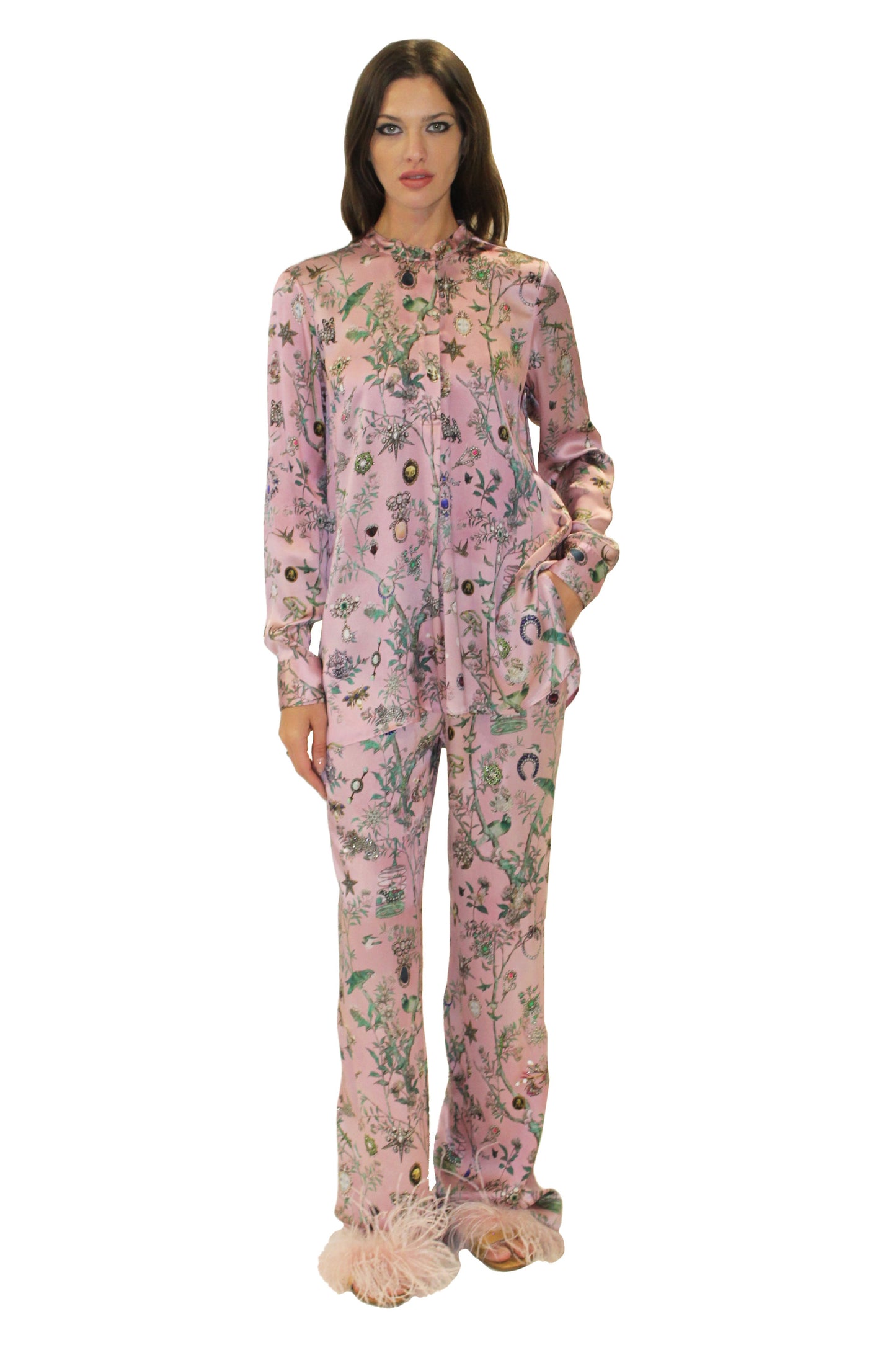 'PAULINE DE ROTHSCHILD' SILK TUNIC BLOUSE - - Libertine