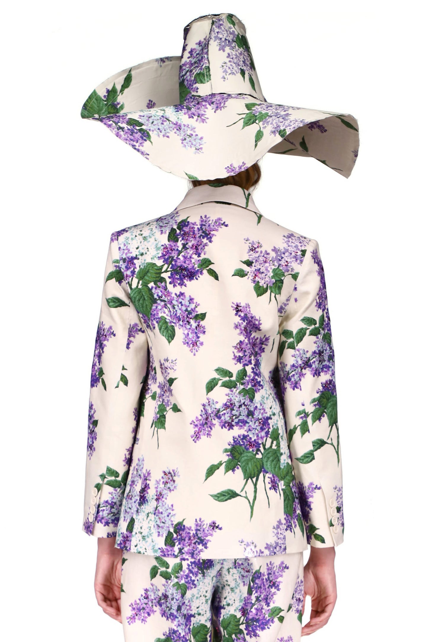 'EMBELLISHED LILAC GARDEN' DOUBLE BREASTED BLAZER - BLAZERS - Libertine