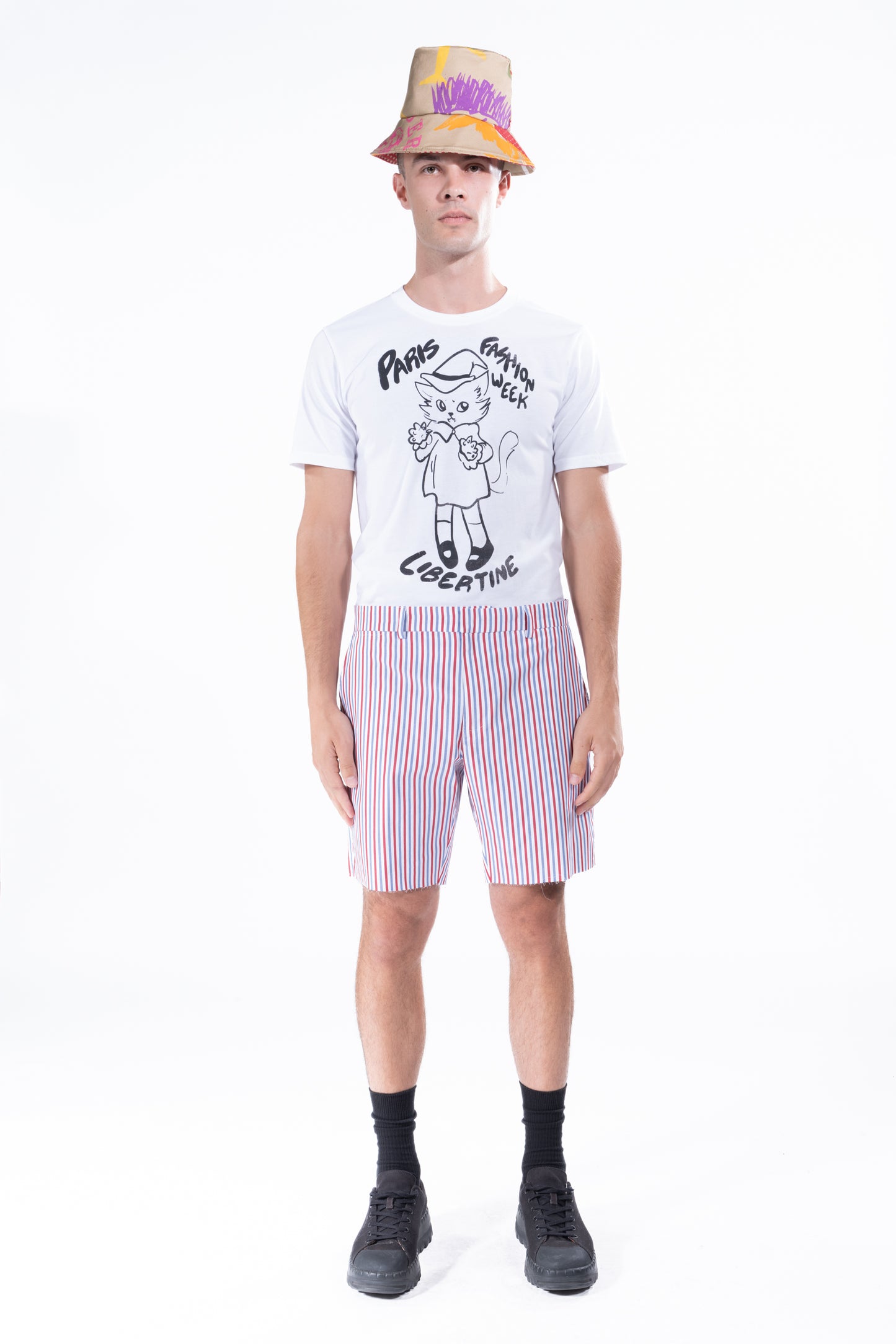 'RED/BLUE STRIPE' SHORT - - Libertine