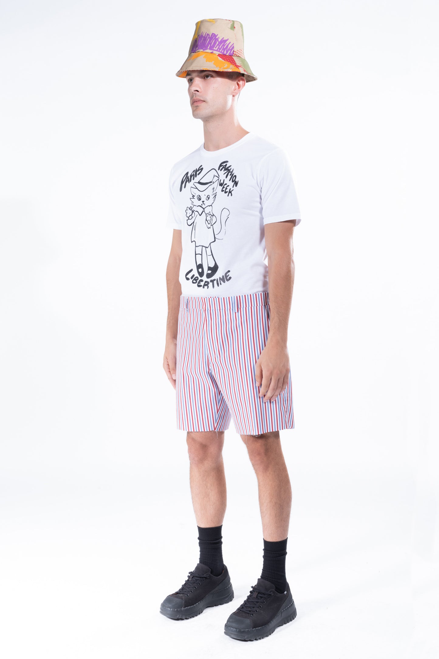 'RED/BLUE STRIPE' SHORT - - Libertine