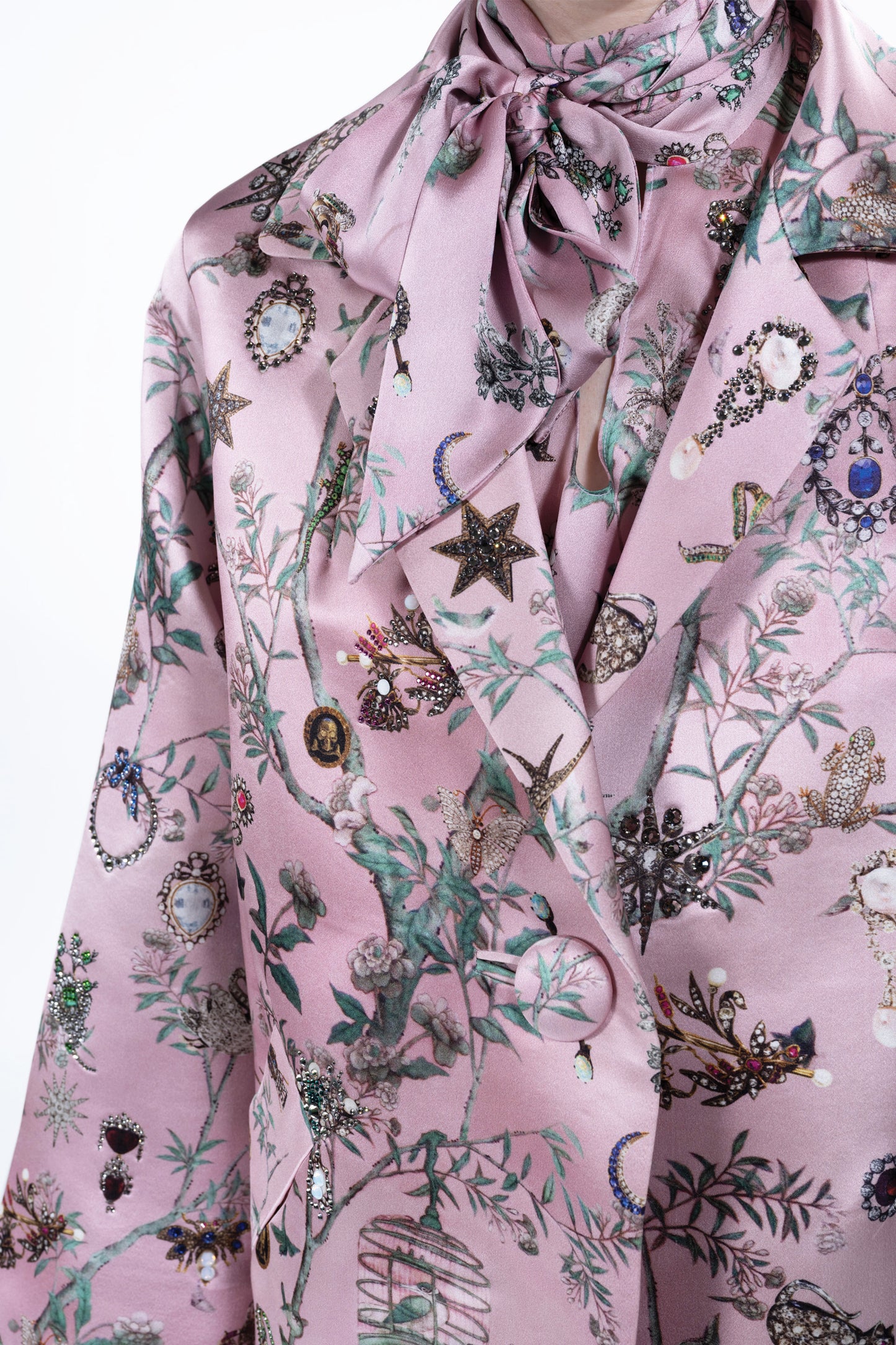 'Pauline De Rothschild' Notched Lapel Coat - - Libertine