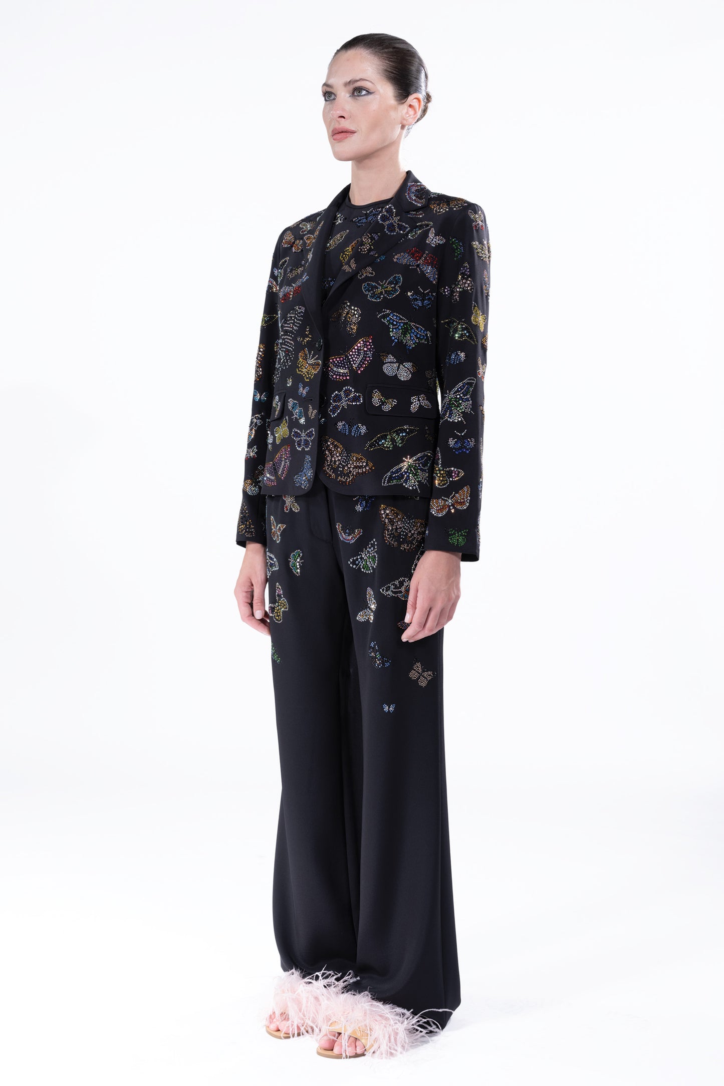 'Millions of Butterflies' Wide Leg Trousers - - Libertine