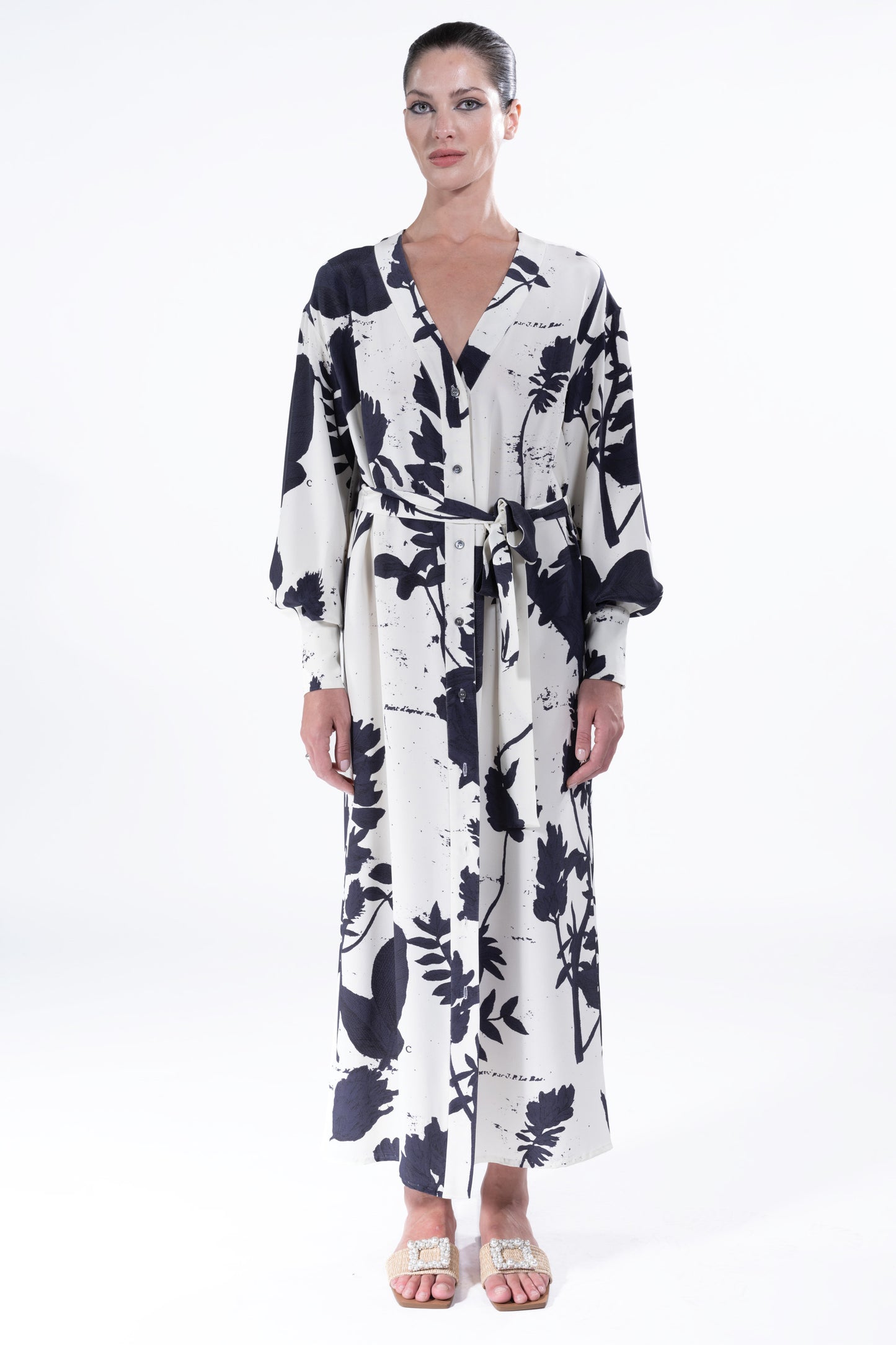 'CYANOTYPES' ROBE DRESS - - Libertine
