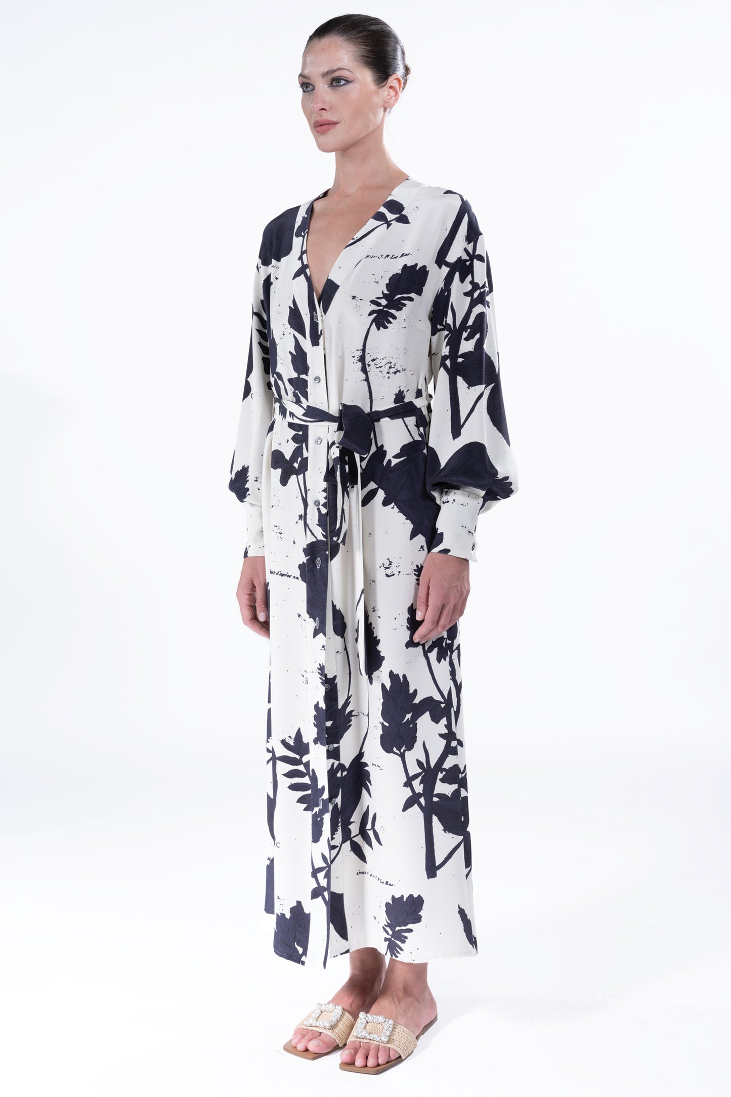 'CYANOTYPES' ROBE DRESS - - Libertine