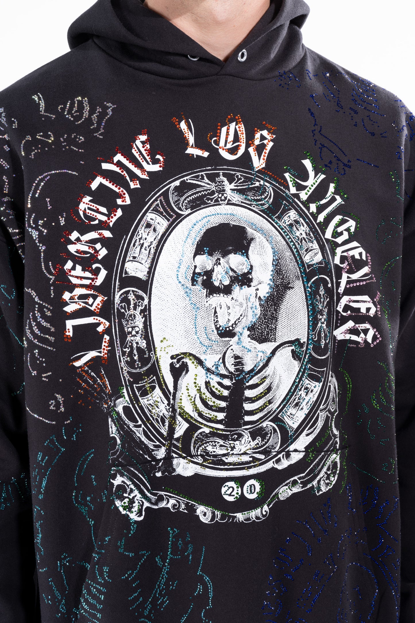 'Ashes to Ashes with Crystals' Hoodie - - Libertine