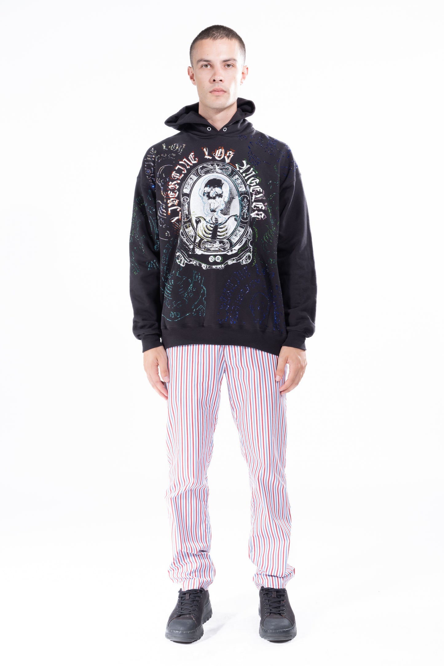 'Ashes to Ashes with Crystals' Hoodie - - Libertine