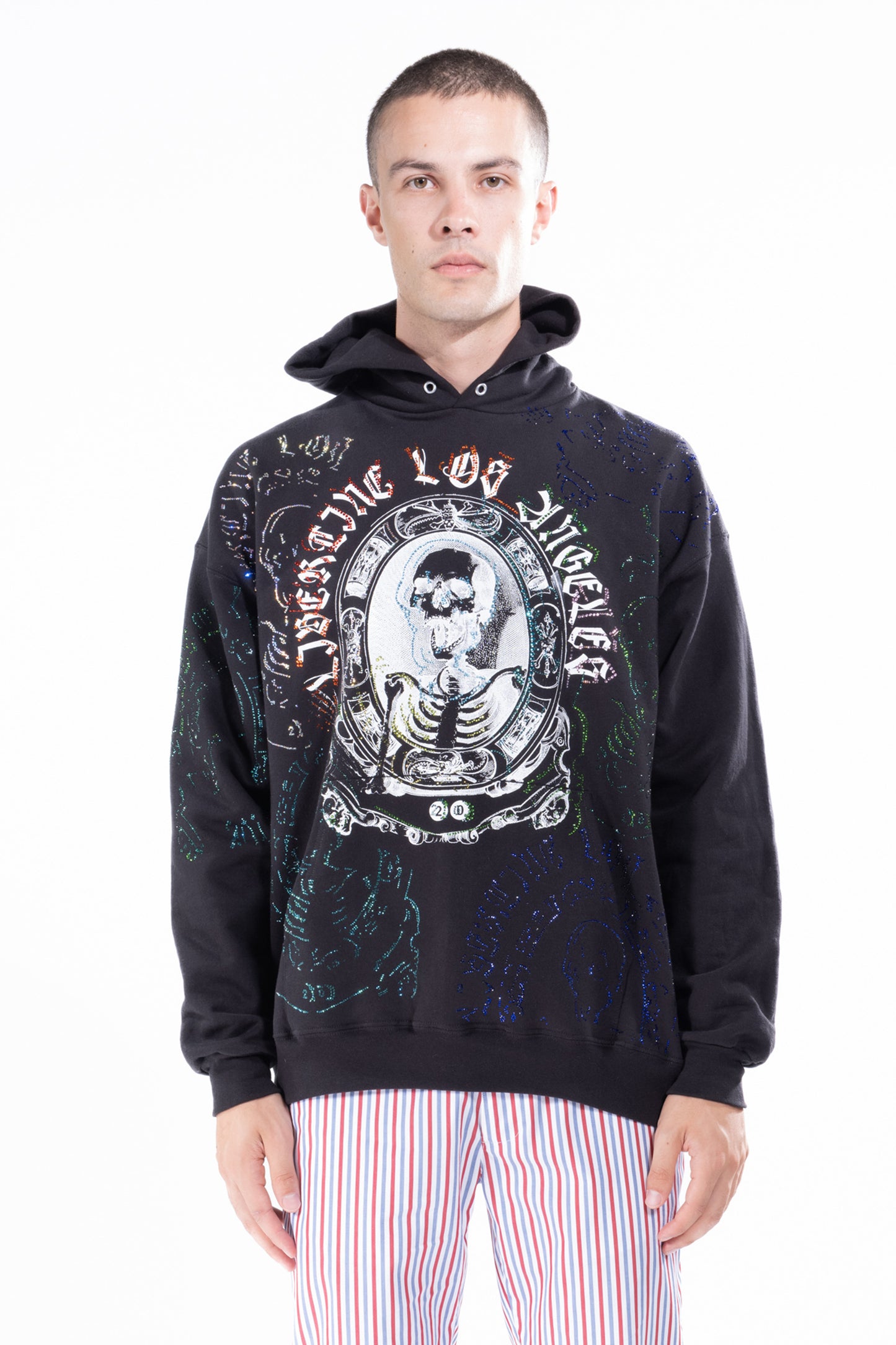 'Ashes to Ashes with Crystals' Hoodie - - Libertine