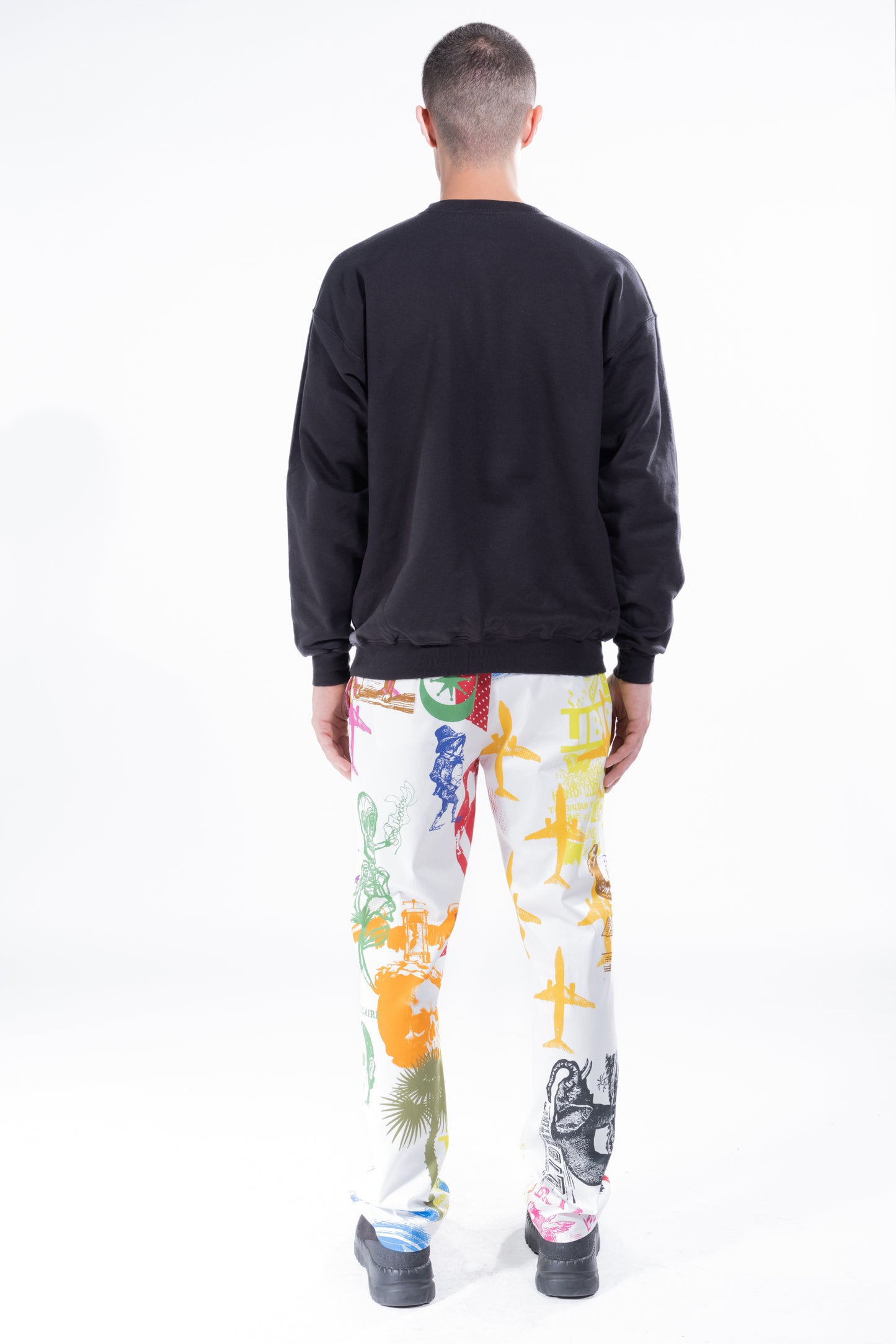 'ASHES TO ASHES WITH CRYSTALS' CREWNECK SWEATSHIRT - - Libertine