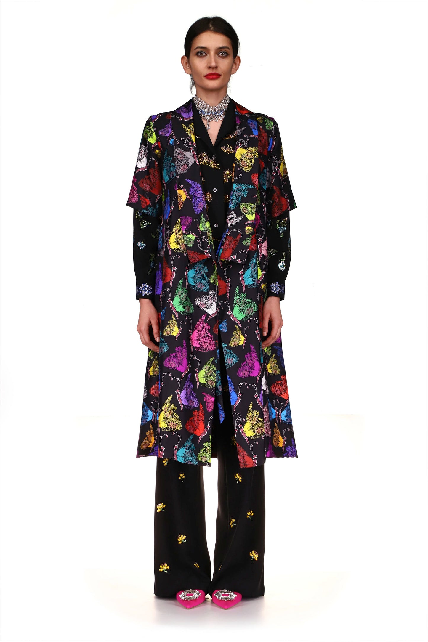 'MILLE PAPILLONS' S/S WRAP DRESS - DRESSES - Libertine