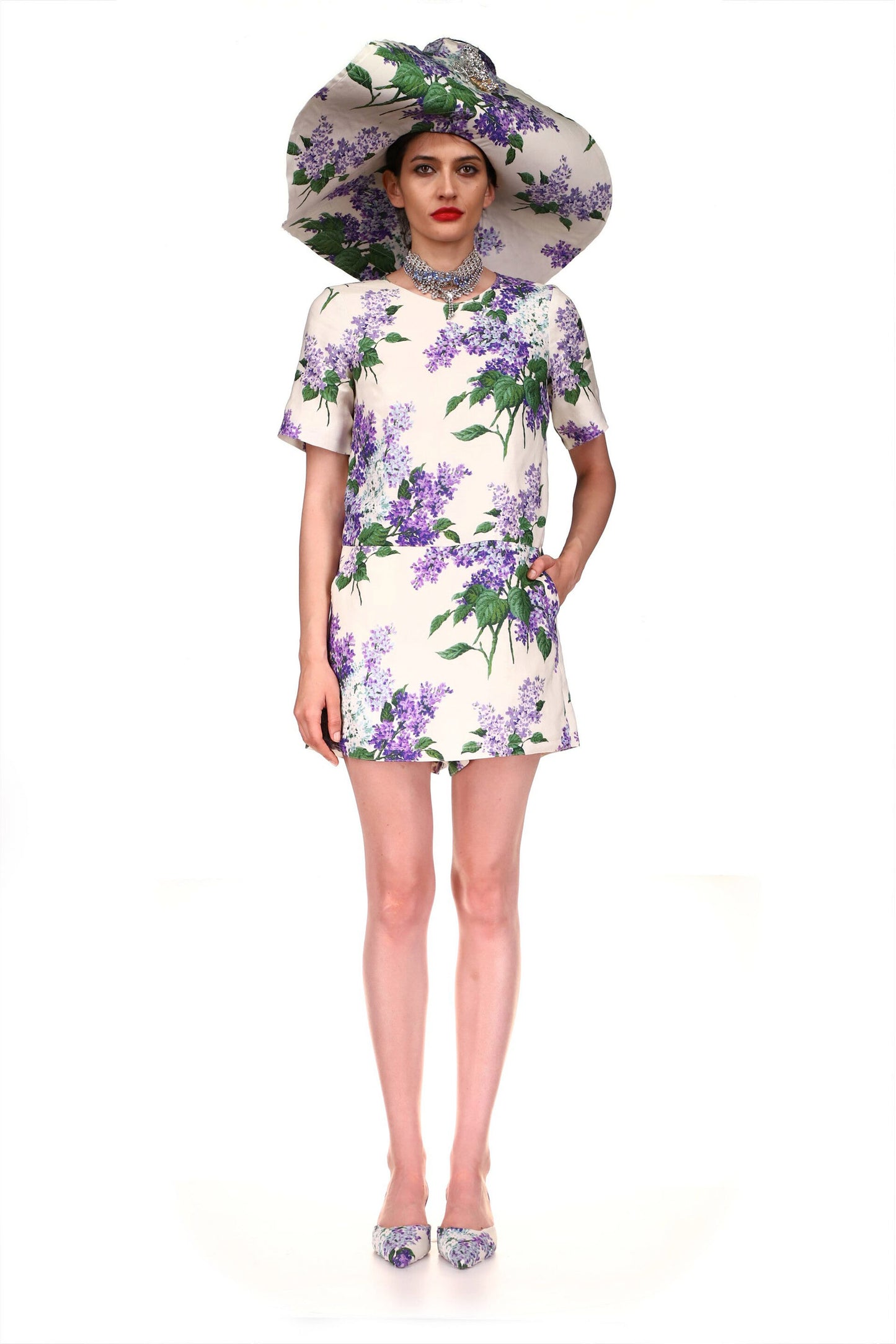 'LILAC GARDEN' ROMPER DRESS - DRESSES - Libertine