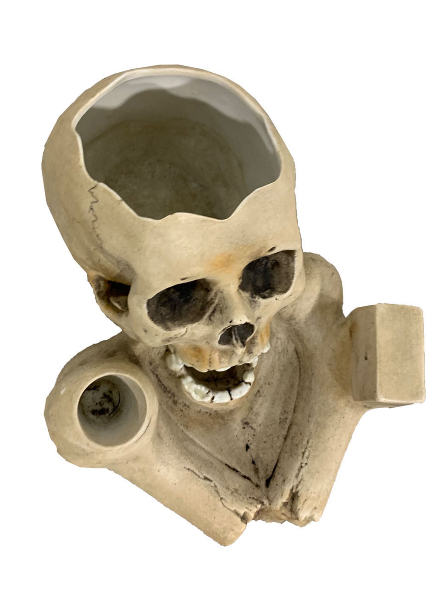 19TH CENTURY SKULL & CROSSBONES PORCELAIN MATCH HOLDER BY E. BOHNE - Home - Libertine