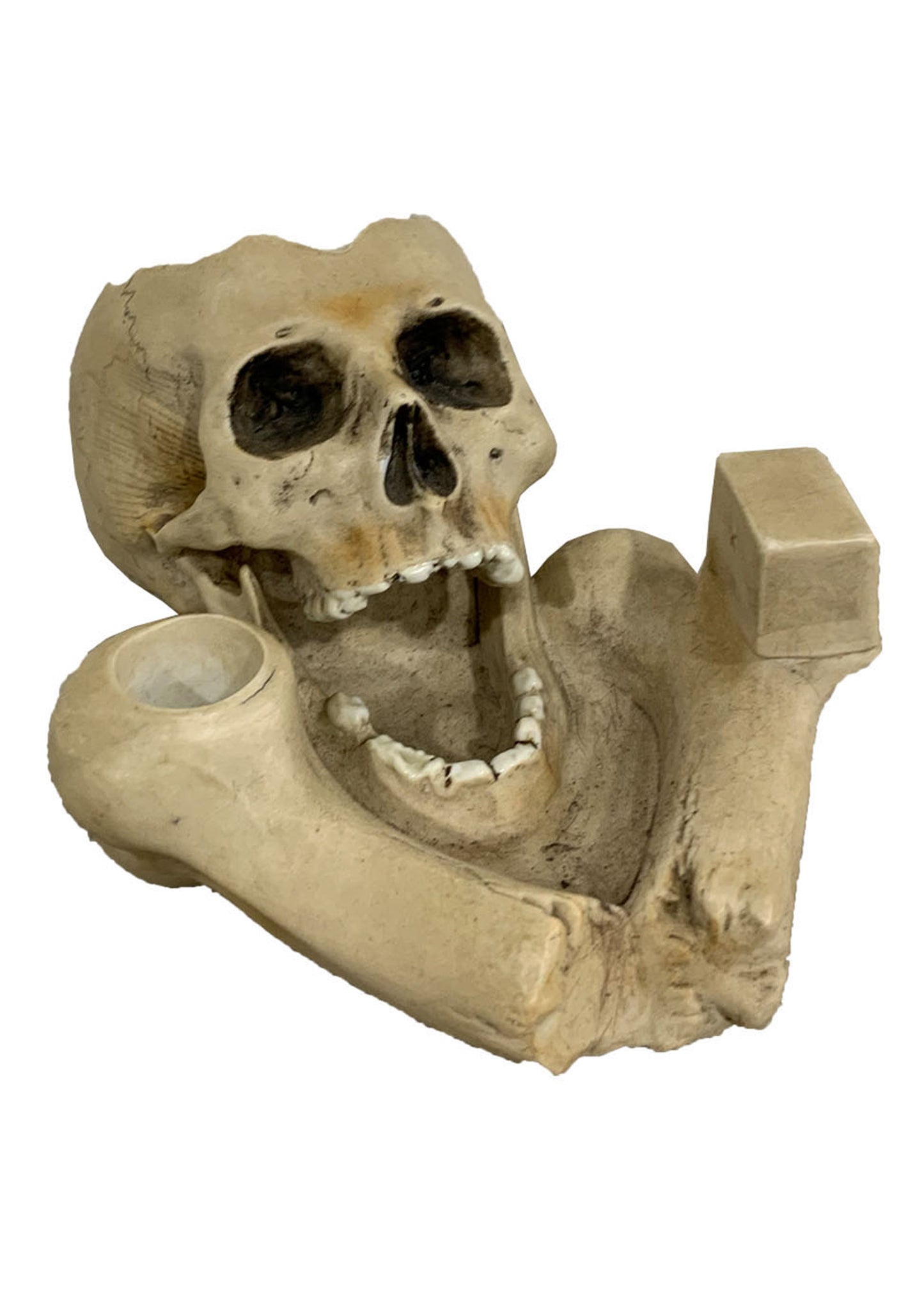 19TH CENTURY SKULL & CROSSBONES PORCELAIN MATCH HOLDER BY E. BOHNE - Home - Libertine