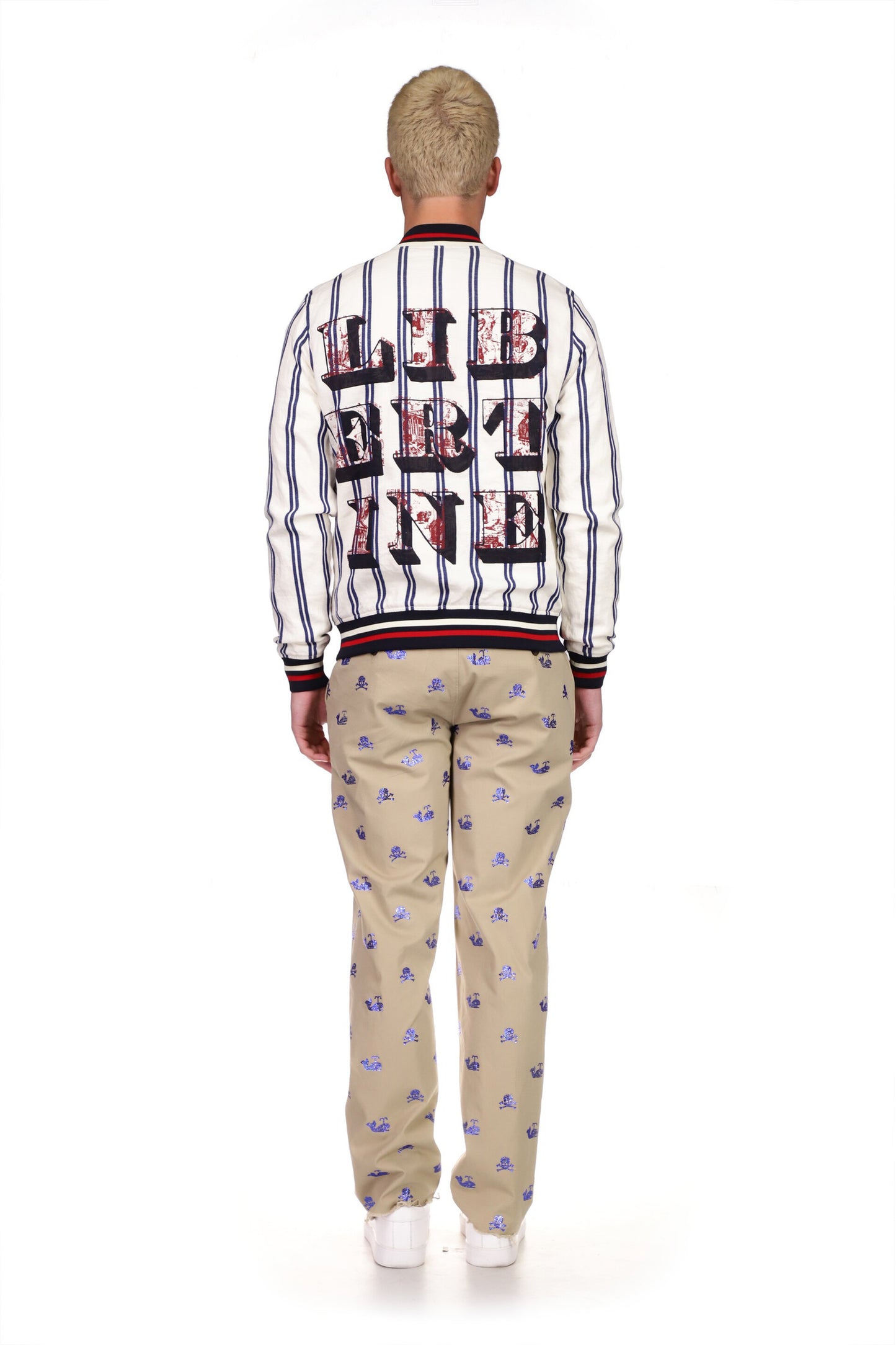 Screen Vintage French Ticking Stripe Bomber Jacket - Men's Jackets & Coats - Libertine