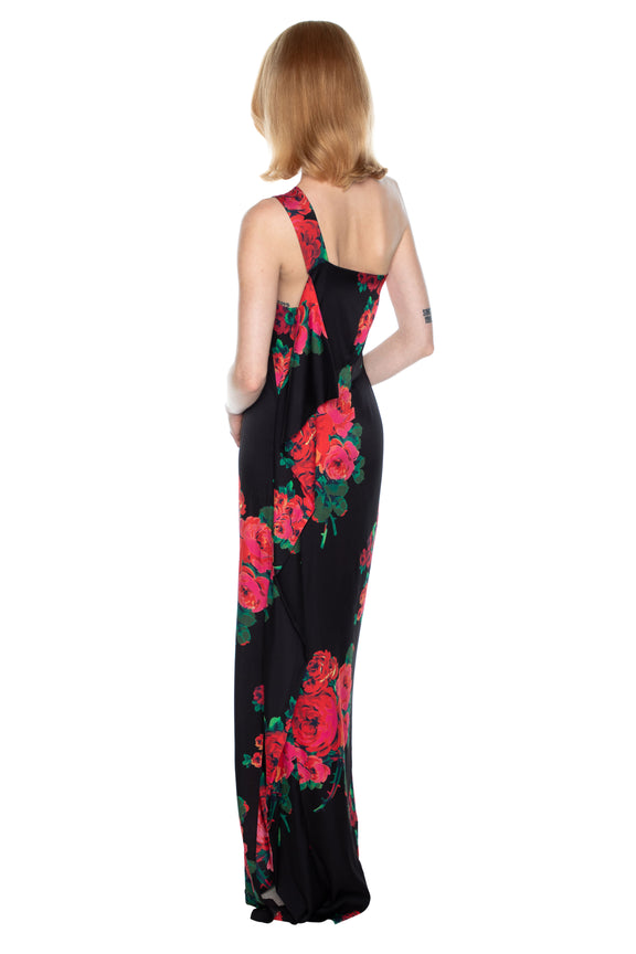 'SEVILLE ROSE' ONE SHOULDER GOWN -  - Libertine