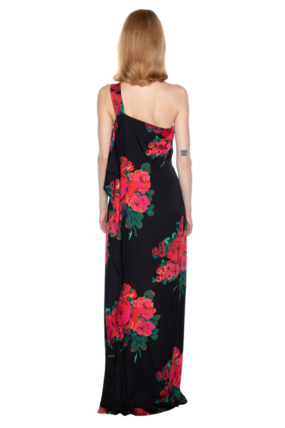 'SEVILLE ROSE' ONE SHOULDER GOWN -  - Libertine