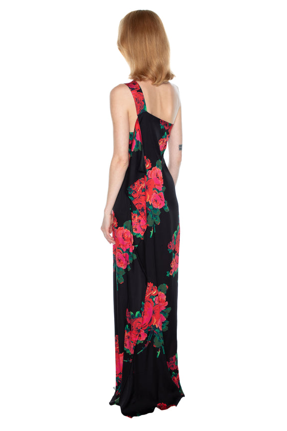 'SEVILLE ROSE' ONE SHOULDER GOWN -  - Libertine