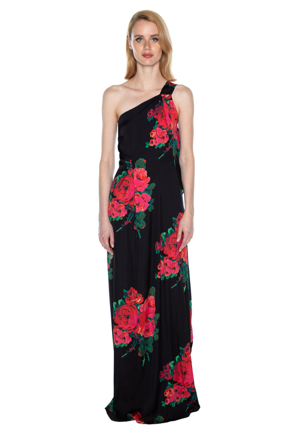 'SEVILLE ROSE' ONE SHOULDER GOWN -  - Libertine