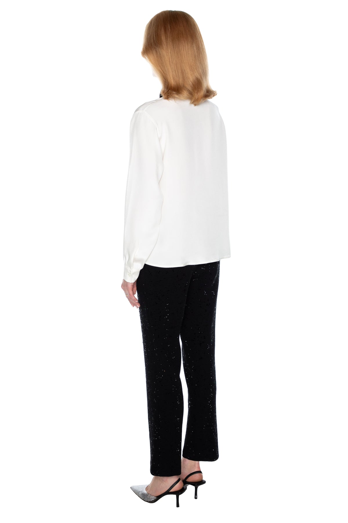 'LE SMOKING' SLIM KEITH TIE BLOUSE -  - Libertine