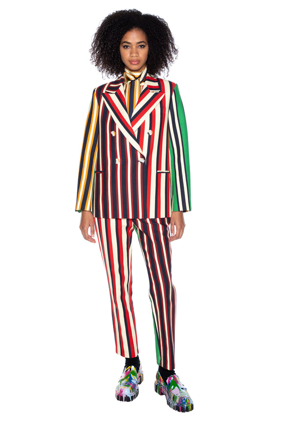 'ETON STRIPE' DOUBLE BREASTED BLAZER -  - Libertine