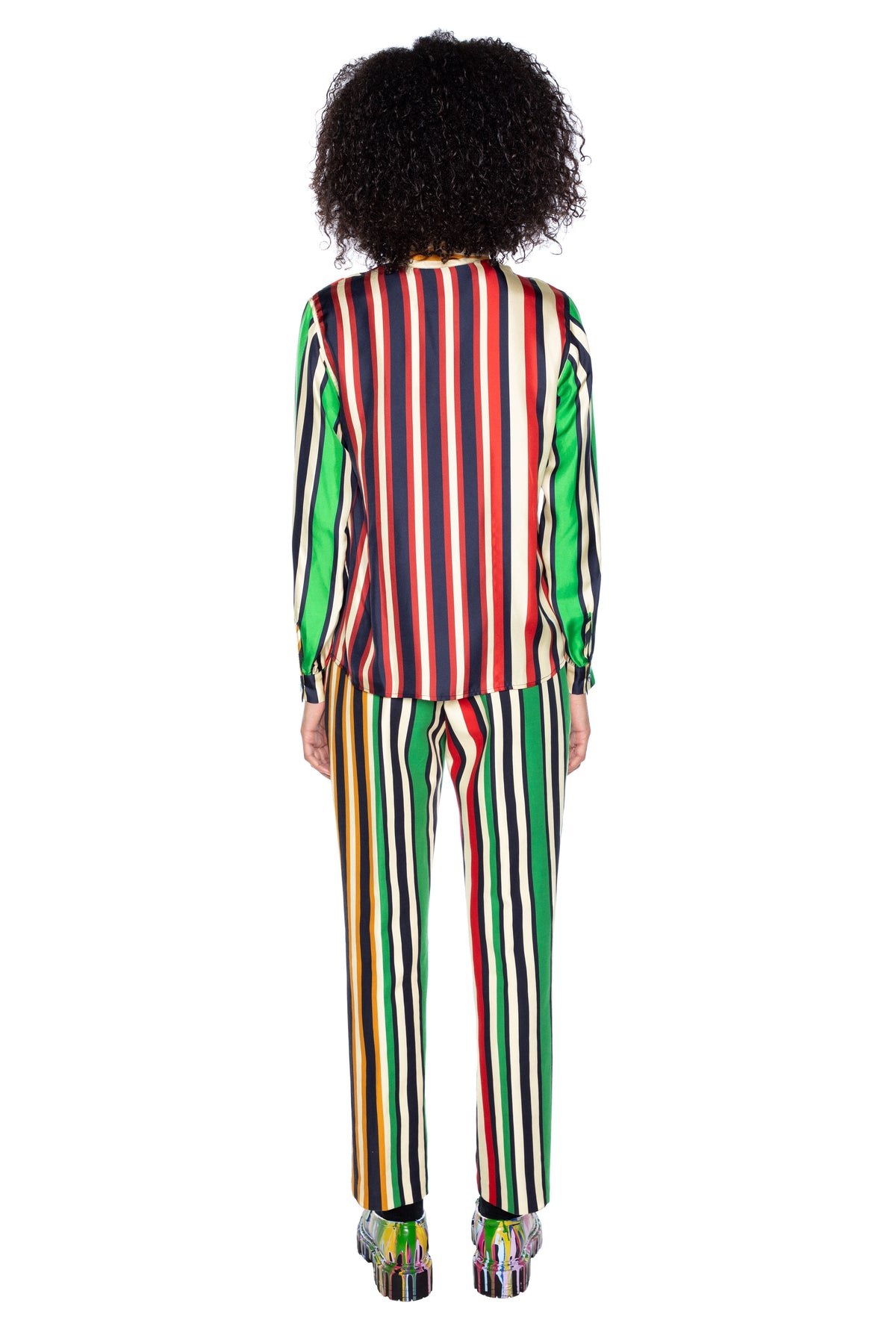 'ETON STRIPE' SLIM KEITH TIE BLOUSE - TOPS - Libertine