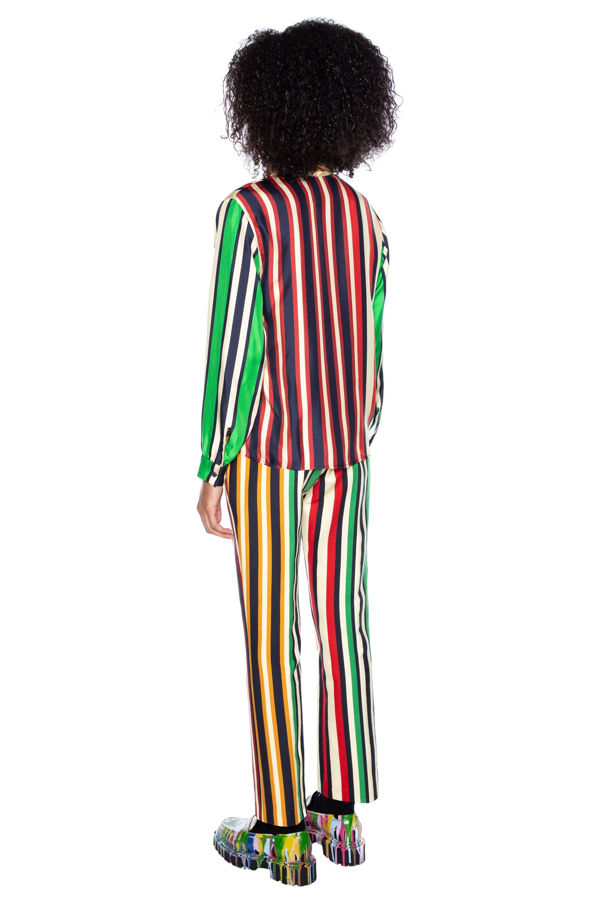 'ETON STRIPE' SLIM KEITH TIE BLOUSE - TOPS - Libertine