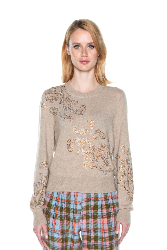 'SCOTTISH PAISLEY' SHRUNKEN PULLOVER SWEATER -  - Libertine