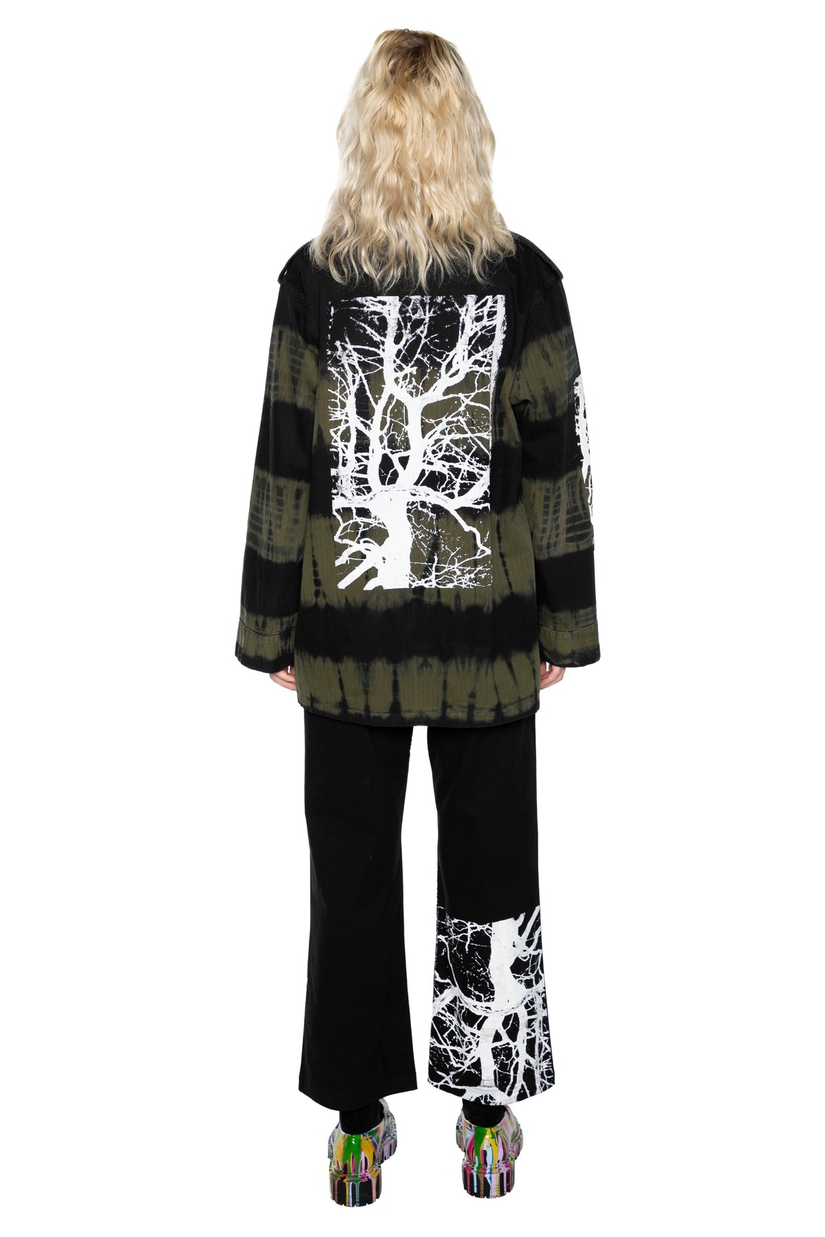 'MIDNIGHT FOREST' TIE DYE VINTAGE FRENCH MILITARY JACKET -  - Libertine