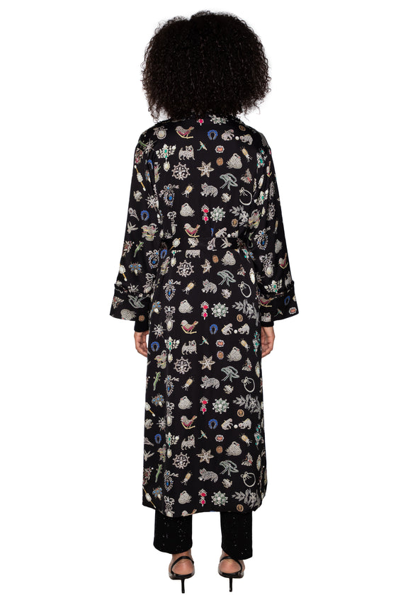 'BLACK DIAMOND PINS' ROBE COAT -  - Libertine