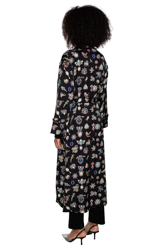 'BLACK DIAMOND PINS' ROBE COAT -  - Libertine