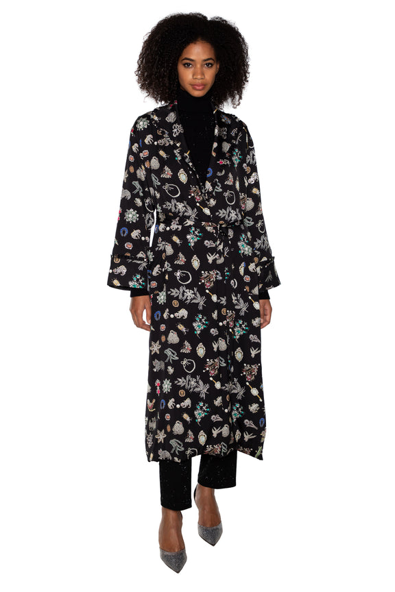 'BLACK DIAMOND PINS' ROBE COAT -  - Libertine