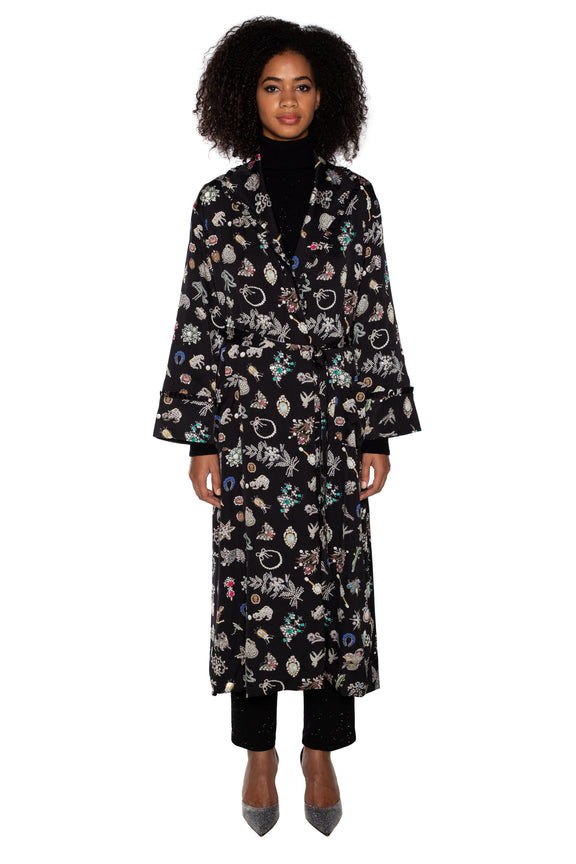 'BLACK DIAMOND PINS' ROBE COAT -  - Libertine