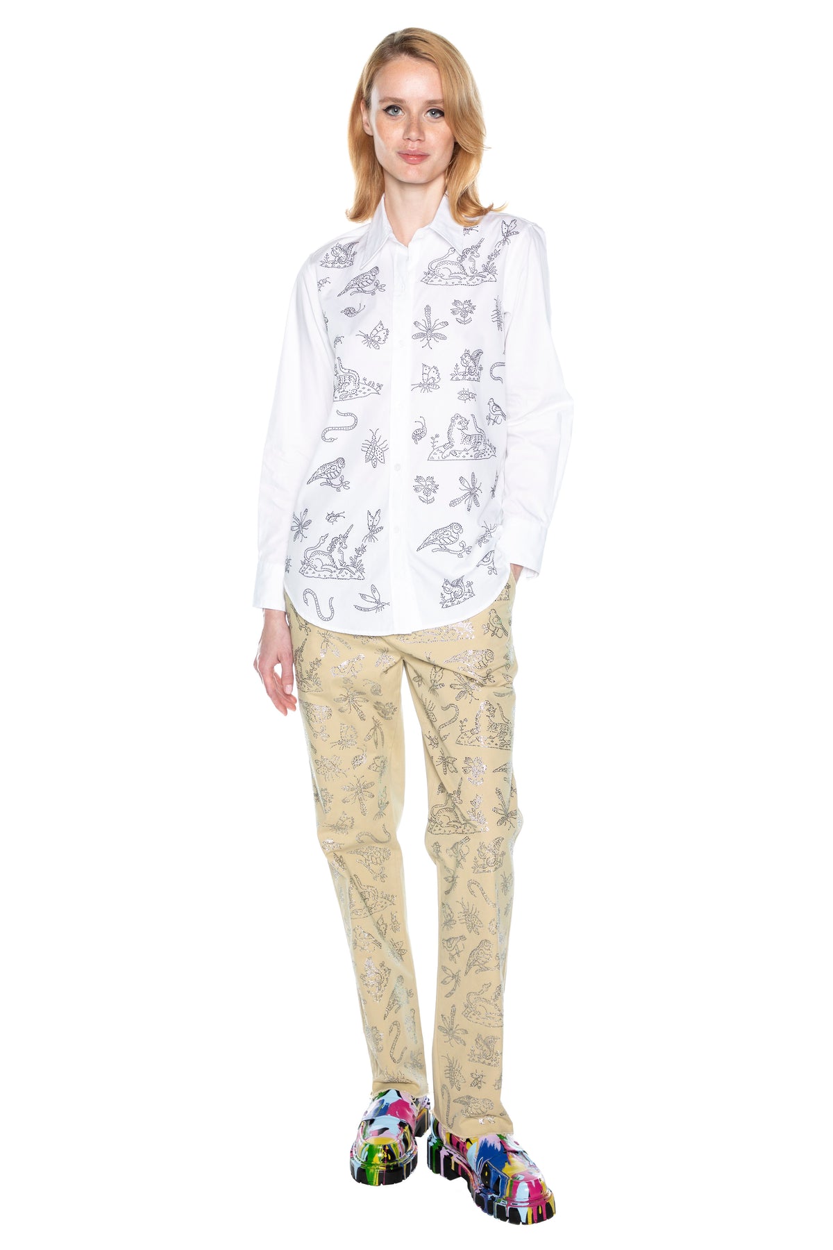 'ELIZABETHAN STUMP WORK' WOMEN'S CHINOS -  - Libertine