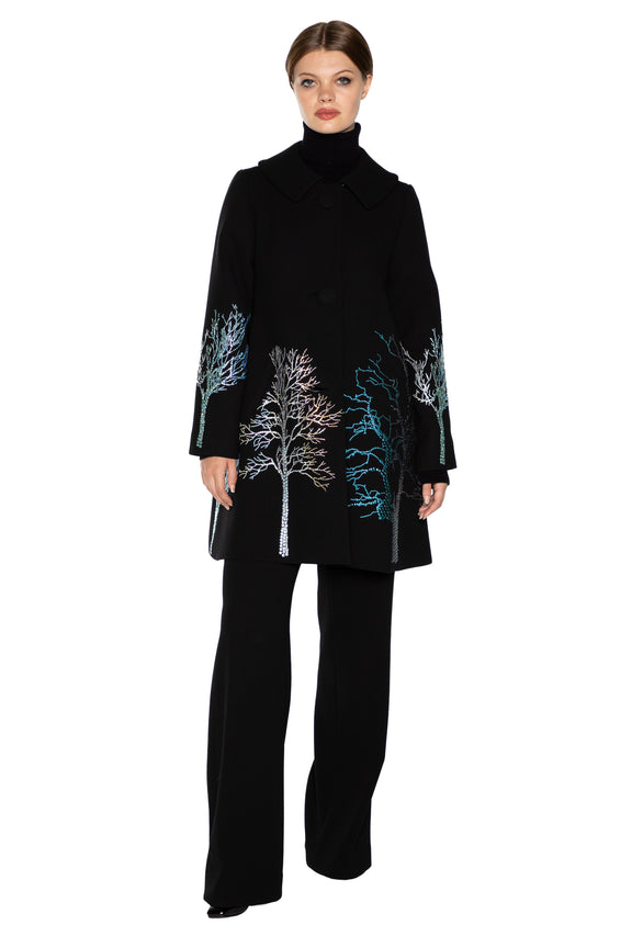 'CRYSTAL FOREST' PETER PAN COLLAR COAT -  - Libertine