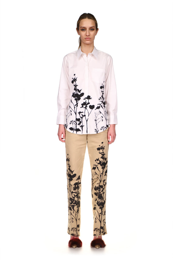 SILK SCREENED ‘FENNEL GARDEN' NEW CLASSIC SHIRT - Women's Tops - Libertine - Main image