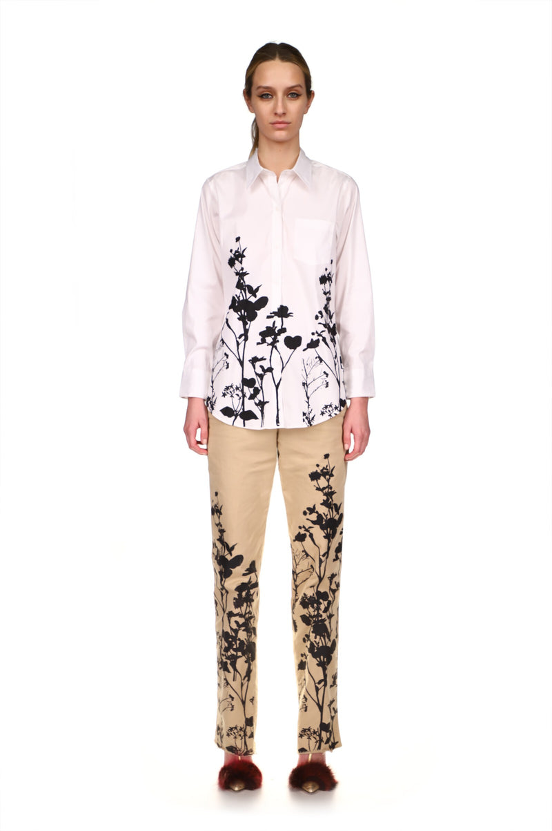 SILK SCREENED ‘FENNEL GARDEN' NEW CLASSIC SHIRT - Women's Tops - Libertine