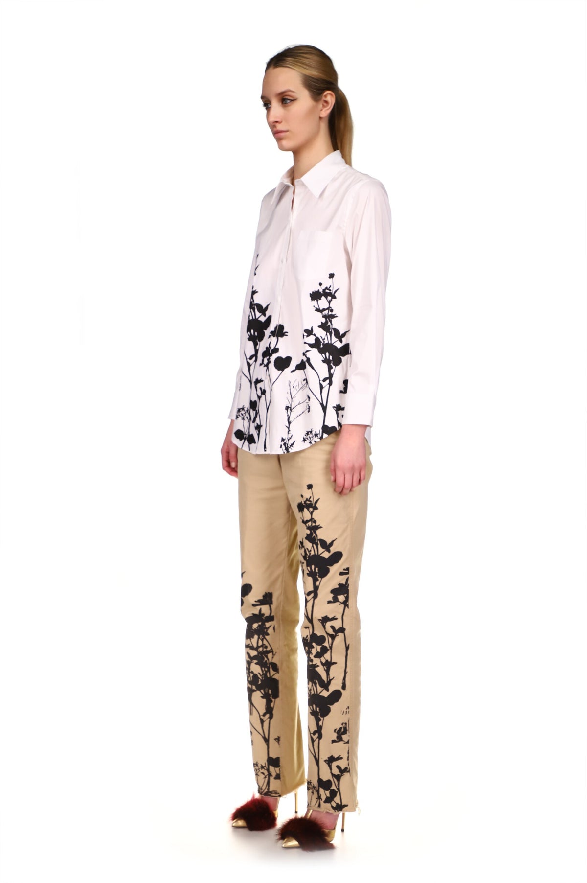 SILK SCREENED ‘FENNEL GARDEN' NEW CLASSIC SHIRT - Women's Tops - Libertine