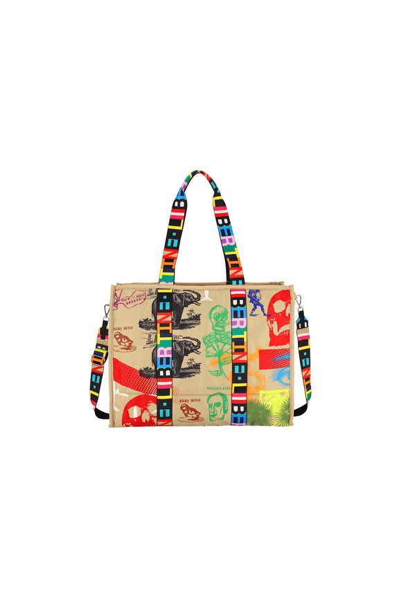 'LIBERTINE SILK SCREENS' BOAT TOTE -  - Libertine