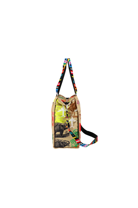 'LIBERTINE SILK SCREENS' BOAT TOTE -  - Libertine