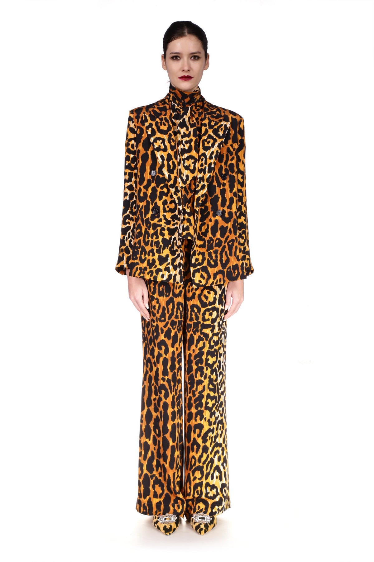 'Leopardo' Double Breasted Jacket - JACKETS - Libertine